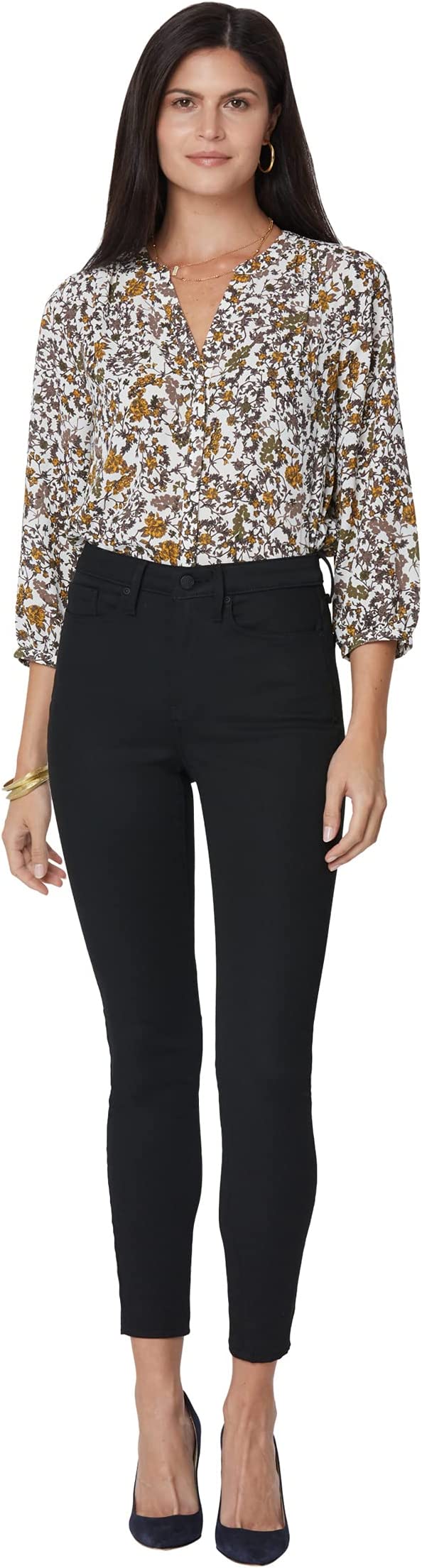 Ami Skinny Jeans In BlackLast™ Denim With High Rise - Black Rinse Black